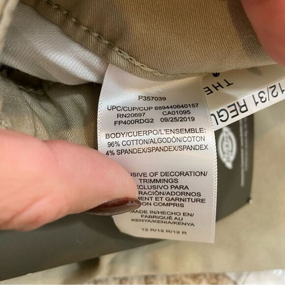 New With Tags Ladies Dickies The Perfect Shape Pants Khaki Size 12/13 - Picture 8 of 8